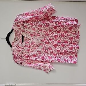Lucky Brand pink and white blouse